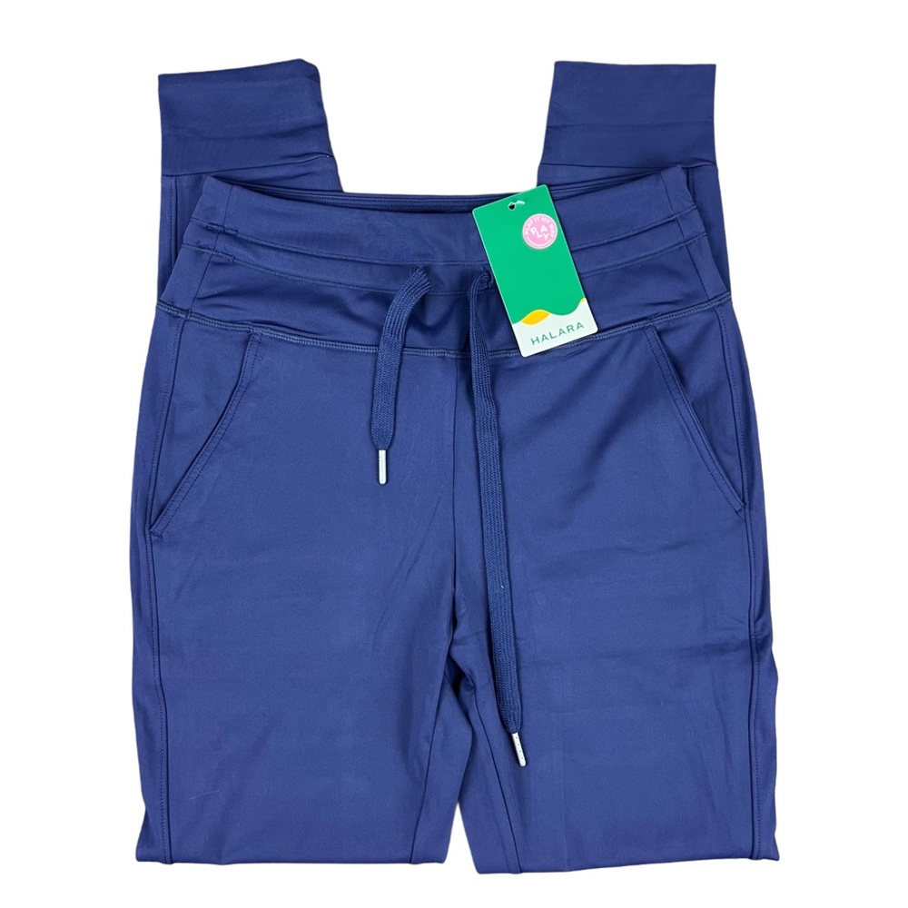 NWT Halara Size Small SoftlyZero Plush High Waisted Joggers Pants Blue Athletic - Picture 4 of 7